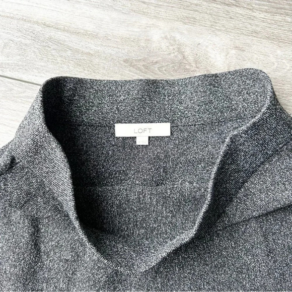 Loft Grey  Nylon Blend A Line Knitted Skirt - Picture 3 of 9